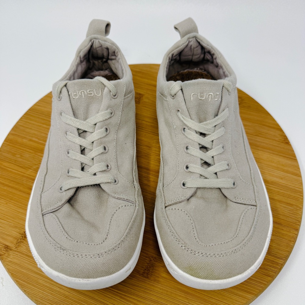 Rutsu Barefoot Canvas Sneakers Gray Mens 8 Womens 10 Minimalist Shoes